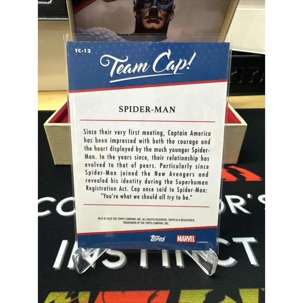 2026 Topps Marvel Brooklyn Collection Insert TC-12 Team Cap Spider-Man